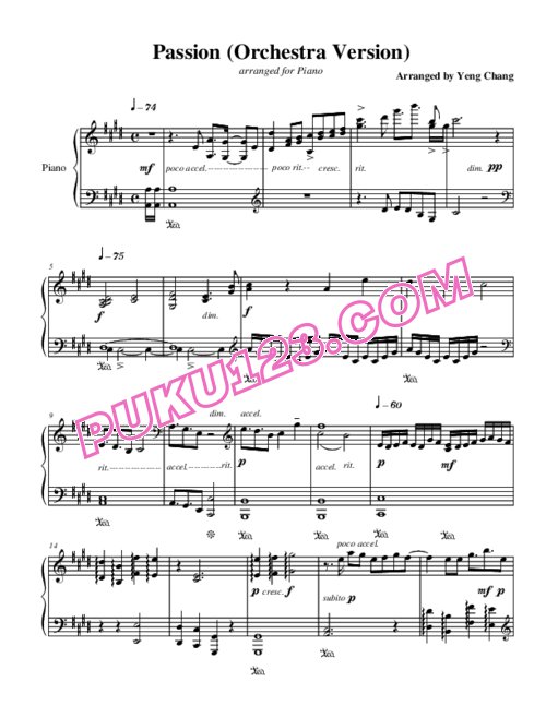 天天钢琴网-免费下载kingdom-hearts-ii-passion-orchestra-for-piano