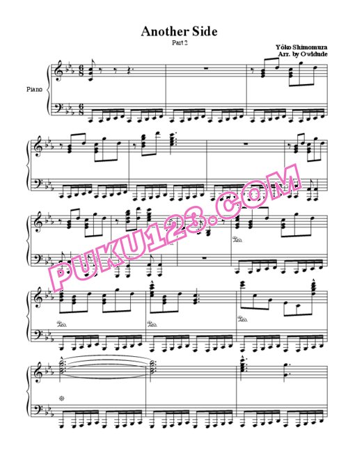 天天钢琴网-免费下载Kingdom Hearts II - Another Side P2