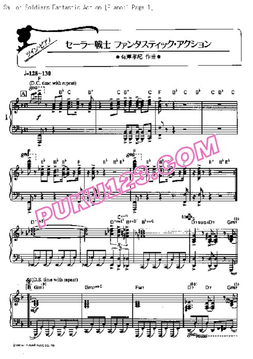 天天钢琴网-免费下载38.Sailor soldiers Fantastic Action