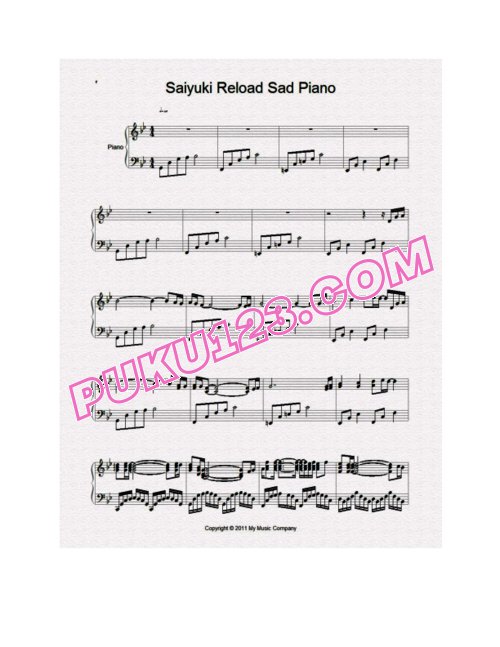 saiyuki-reload-sad-piano钢琴谱第1页