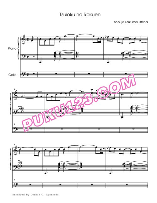 shoujo-kakumei-utena-tsuioku-no-rakuen钢琴谱第1页