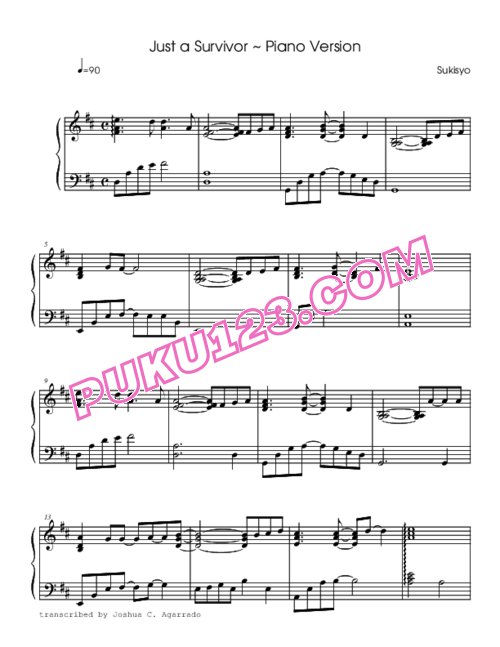 sukisyo-just-a-survivor-piano-version钢琴谱第1页