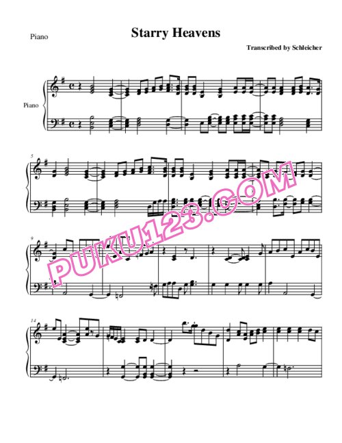 tales-of-symphonia-starry-heavens-piano-accompaniment钢琴谱第1页