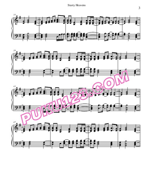 tales-of-symphonia-starry-heavens-piano-accompaniment钢琴谱第3页