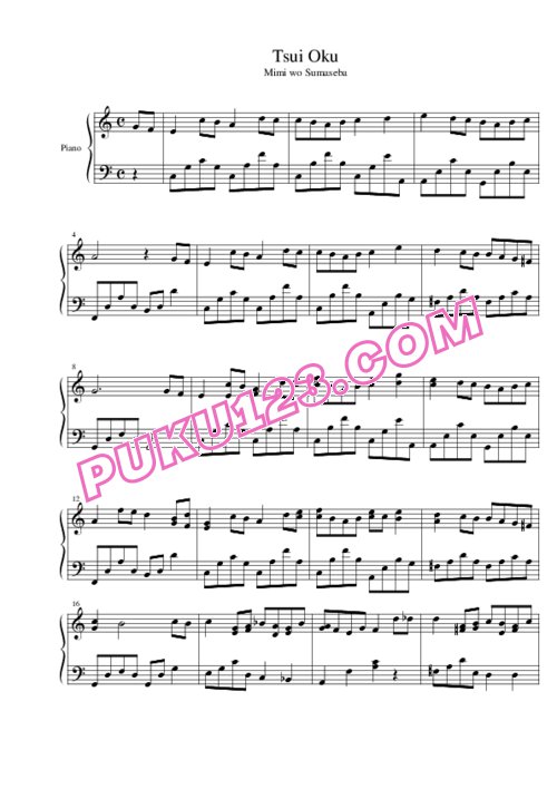 Whisper of the Heart - Tsui Oku钢琴谱第1页