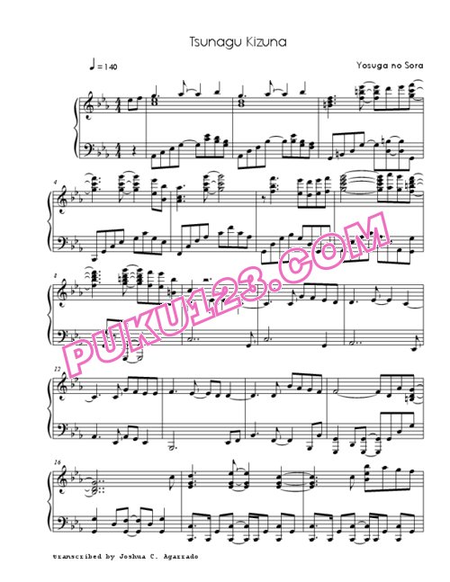 yosuga-no-sora-tsunagu-kizuna钢琴谱第1页