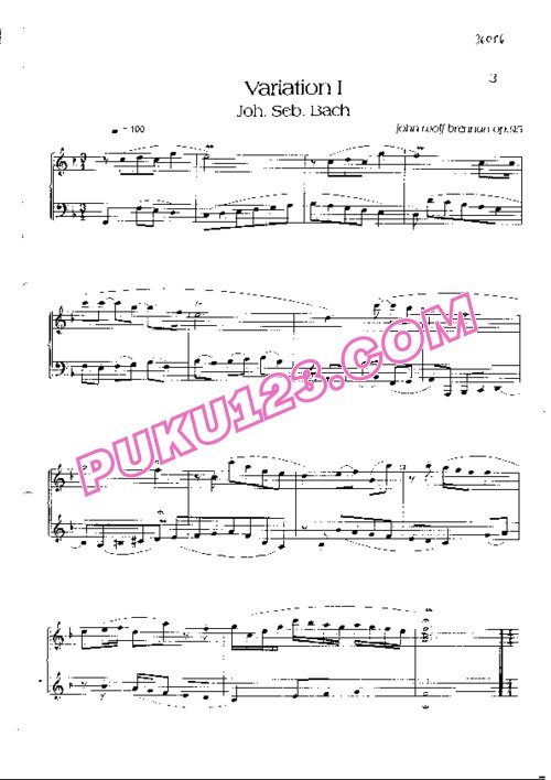 天天钢琴网-免费下载约翰·沃尔夫·布伦南 Brennan - Happy Birthday Variations Op. 95
