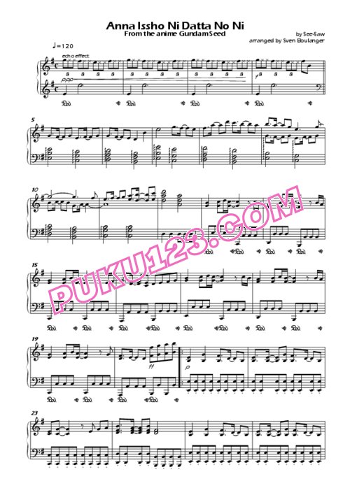 天天钢琴网-免费下载gundam-seed-anna-ni-issho-datta-no-ni-2