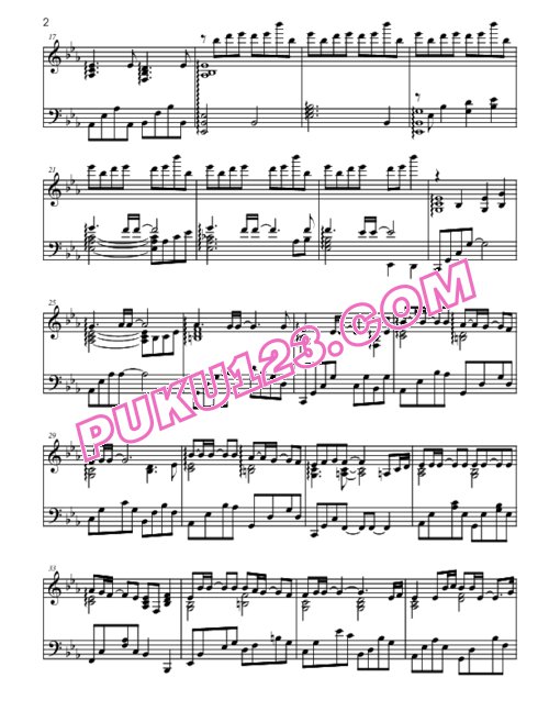 天天钢琴网-免费下载gundam-seed-mizu-no-akashi-piano-solo
