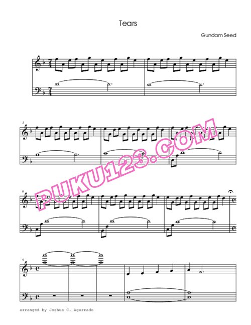 天天钢琴网-免费下载gundam-seed-tears