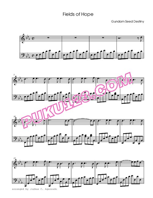 天天钢琴网-免费下载gundam-seed-destiny-fields-of-hope-piano-solo