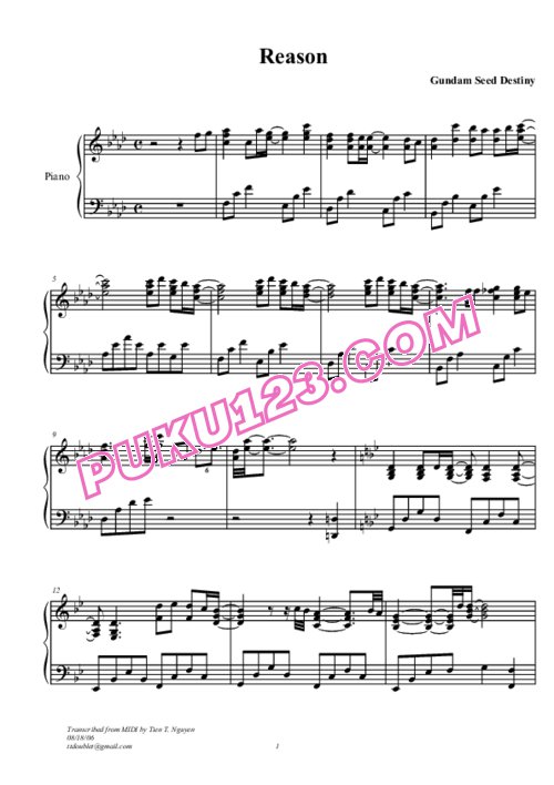 天天钢琴网-免费下载gundam-seed-destiny-reason