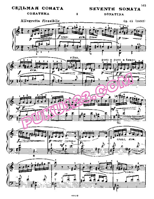 天天钢琴网-免费下载Alexandrov - Piano Sonata No.7 in D major Op.42