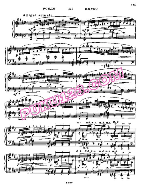 天天钢琴网-免费下载Alexandrov - Piano Sonata No.7 in D major Op.42