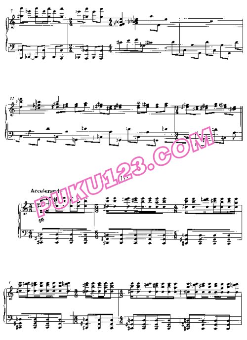 天天钢琴网-免费下载Antheil - Sonatina (Death of the Machines)