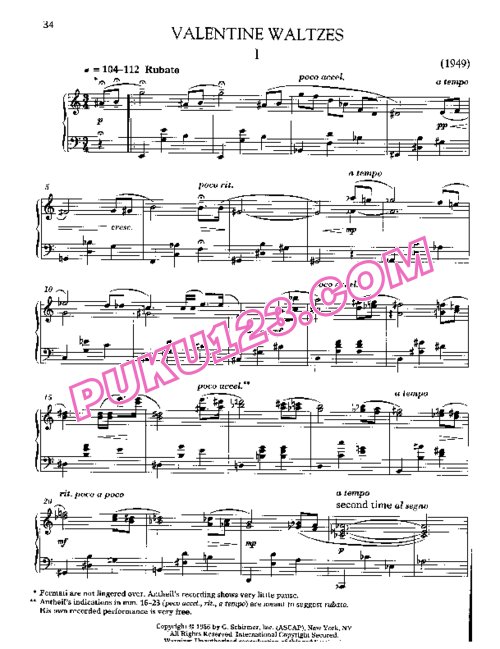 天天钢琴网-免费下载Antheil - Valentine Waltzes W[1].74