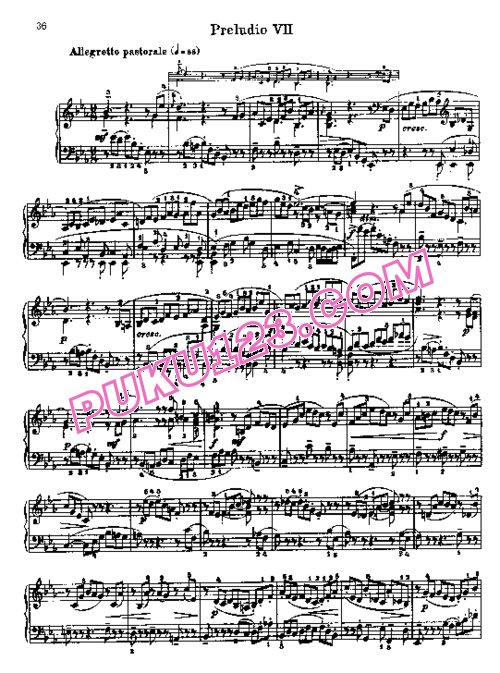 天天钢琴网-免费下载Bach - The Well Tempered Clavier II BWV 870-893(1)