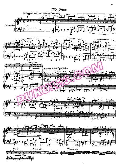 天天钢琴网-免费下载Bach - The Well Tempered Clavier II BWV 870-893(2)