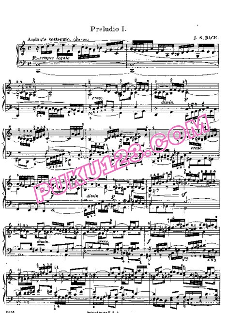 天天钢琴网-免费下载Prelude & Fugue_01