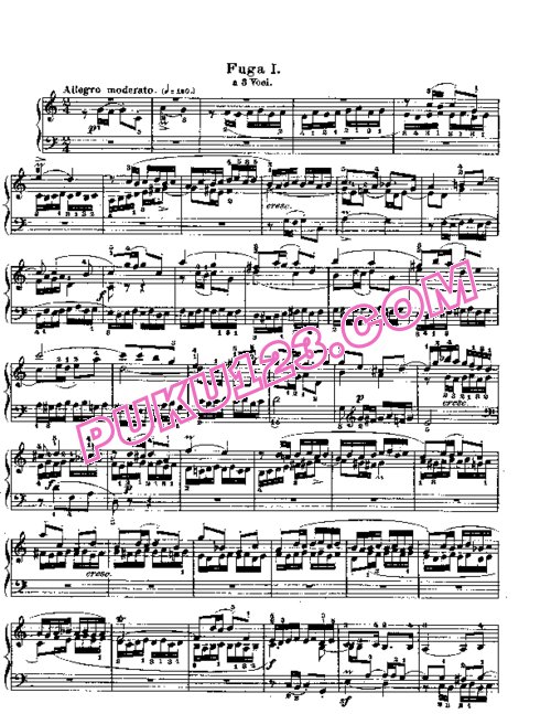 天天钢琴网-免费下载Prelude & Fugue_01