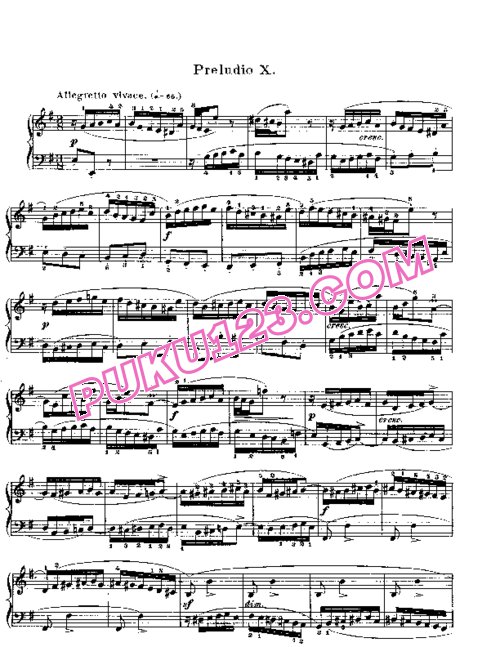 天天钢琴网-免费下载Prelude & Fugue_10