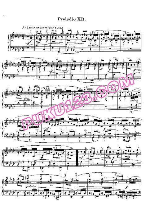 天天钢琴网-免费下载Prelude & Fugue_12