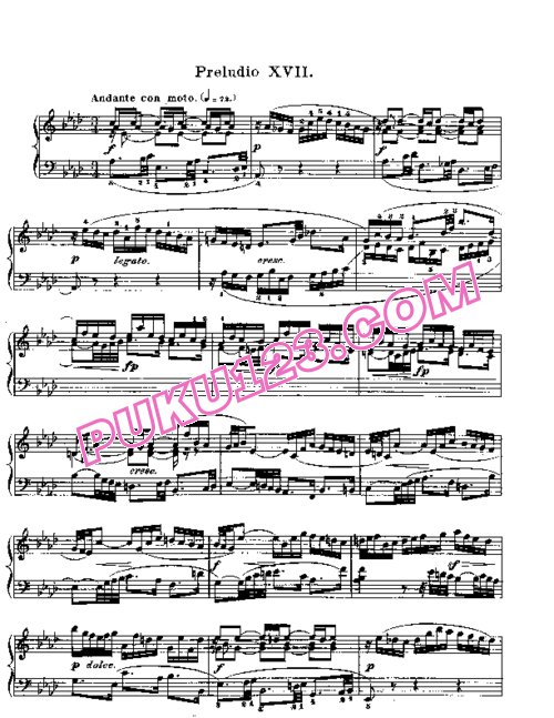 天天钢琴网-免费下载Prelude & Fugue_17