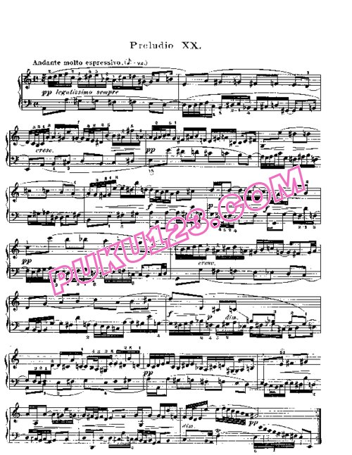 天天钢琴网-免费下载Prelude & Fugue_20