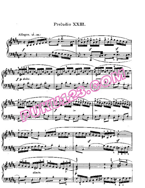 天天钢琴网-免费下载Prelude & Fugue_23