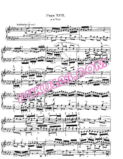 天天钢琴网-免费下载Prelude & Fugue_17