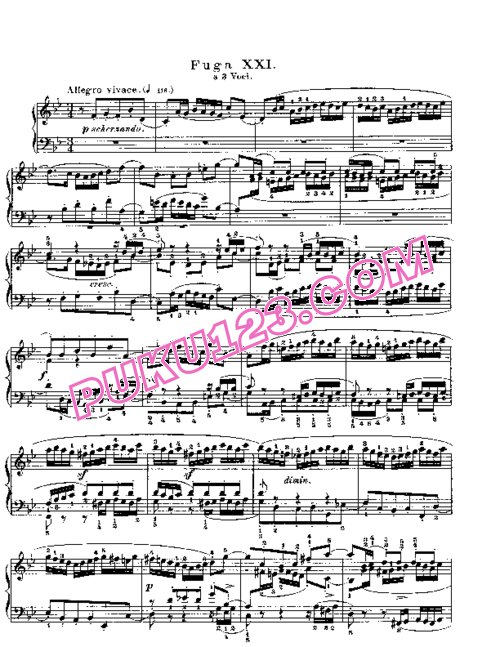 天天钢琴网-免费下载Prelude & Fugue_21