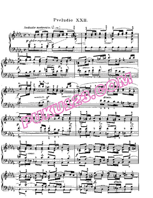 天天钢琴网-免费下载Prelude & Fugue_22