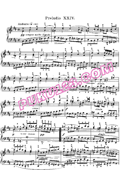 天天钢琴网-免费下载Prelude & Fugue_24