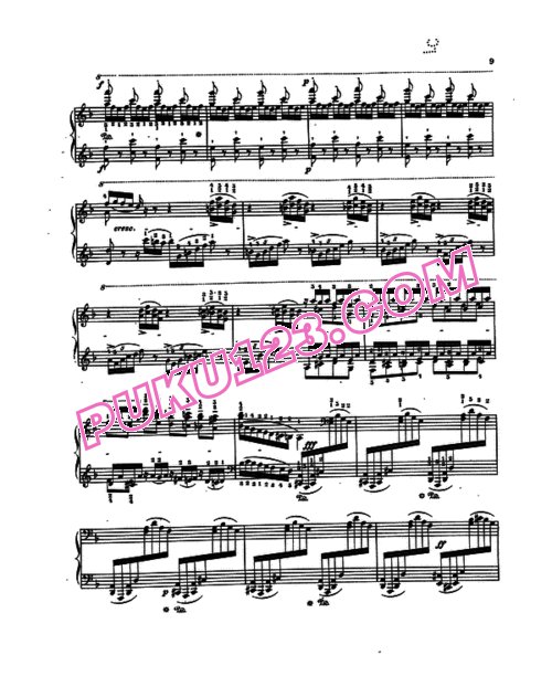 天天钢琴网-免费下载Bach - Toccata d-moll for Organ - Tausig - Transcription 陶西格改编钢琴独奏版