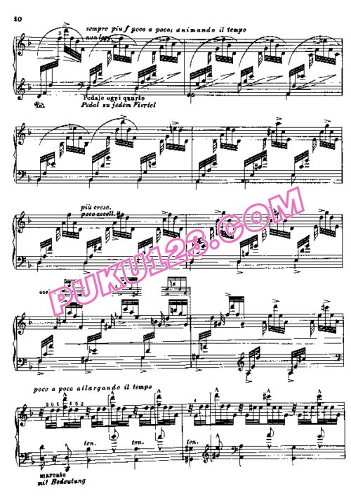 天天钢琴网-免费下载Bach - Chaconne D Minor 原版布索尼改编钢琴独奏谱