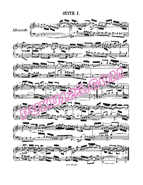 天天钢琴网-免费下载French Suite No 1