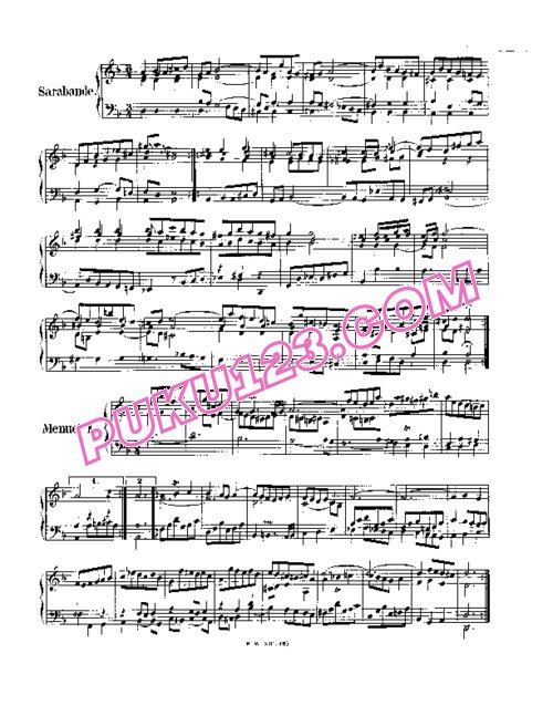 天天钢琴网-免费下载French Suite No 1
