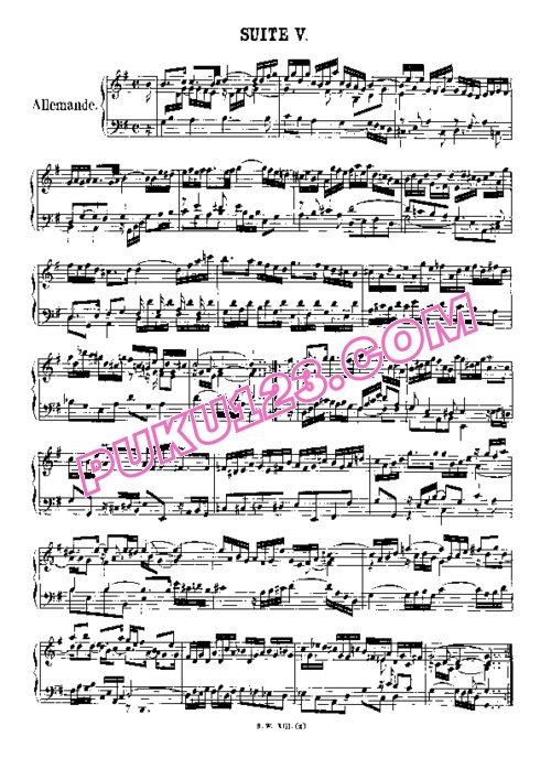 天天钢琴网-免费下载French Suite No 5