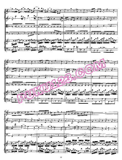 天天钢琴网-免费下载Bach - Harpsichord Concerto in d Minor BWV 1052 总谱