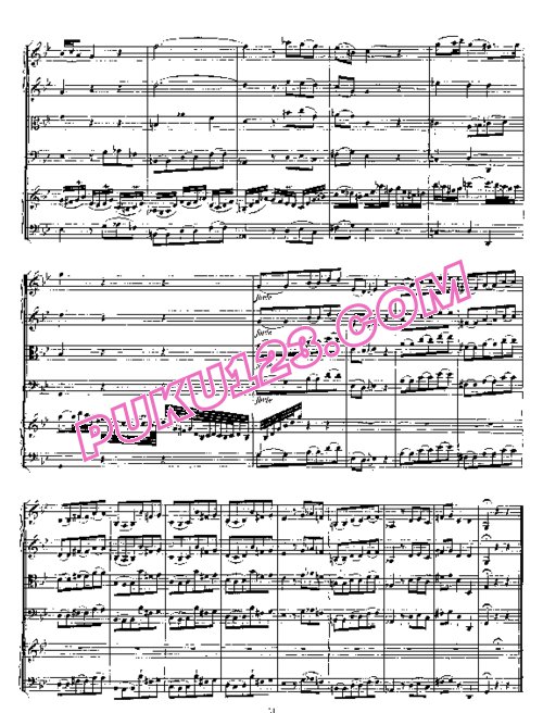 天天钢琴网-免费下载Bach - Harpsichord Concerto in d Minor BWV 1052 总谱