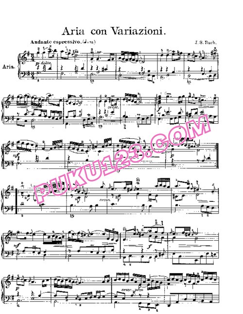 天天钢琴网-免费下载Bach - The Goldberg Variations