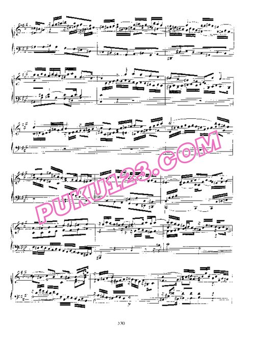 天天钢琴网-免费下载Toccata No 1 in f#, BWV 910