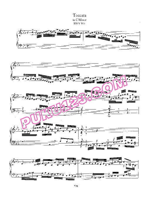 天天钢琴网-免费下载Toccata No 2 in c, BWV 911