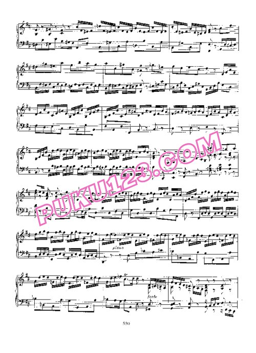 天天钢琴网-免费下载Toccata No 3 in D, BWV 912
