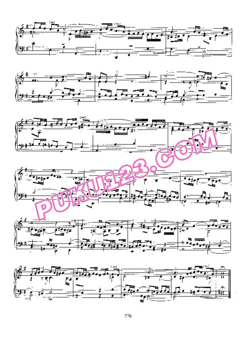 天天钢琴网-免费下载Toccata No 5 in e, BWV 914