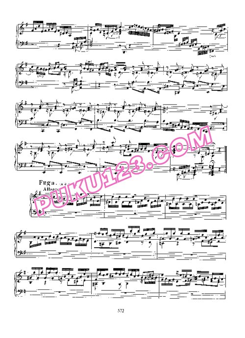 天天钢琴网-免费下载Toccata No 5 in e, BWV 914
