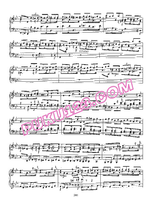 天天钢琴网-免费下载Toccata No 6 in g, BWV 915