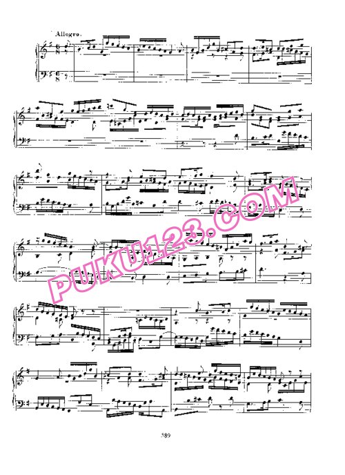 天天钢琴网-免费下载Toccata No 7 in G, BWV 916