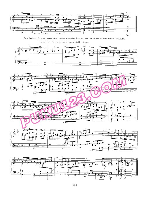 天天钢琴网-免费下载Bach - Capriccio in B-flat Major BWV 992