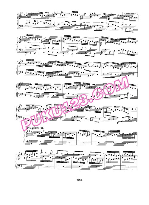天天钢琴网-免费下载Prelude and Fughetta in G, BWV 902